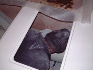Inbouw van de boegschroef, foto 23 van 37