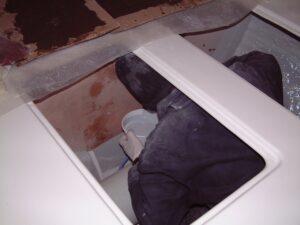Inbouw van de boegschroef, foto 25 van 37