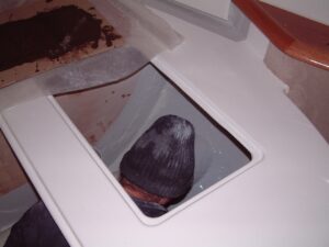 Inbouw van de boegschroef, foto 26 van 37
