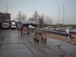 Plaatsen van de Selden-mast, foto 10 van 38
