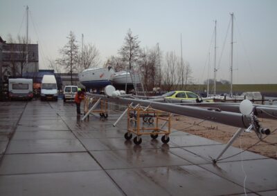 Plaatsen van de Selden-mast, foto 10 van 38