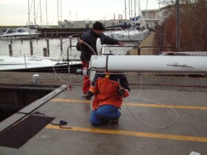Plaatsen van de Selden-mast, foto 17 van 38